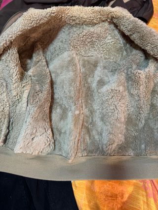 Chaqueta ante beige/marrón