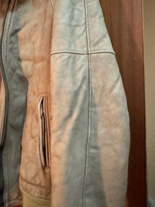 Chaqueta ante beige/marrón