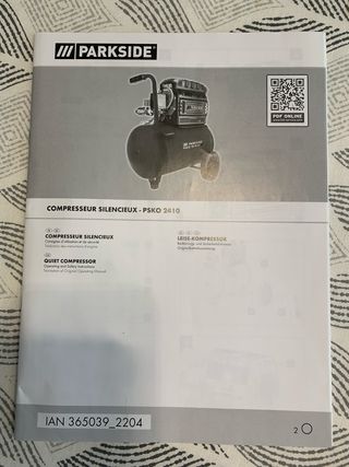Compresor Parkside PSKO 2410 Silencioso