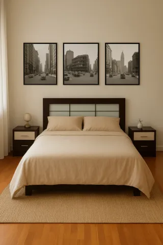 Cabecero y 2 mesitas de noche