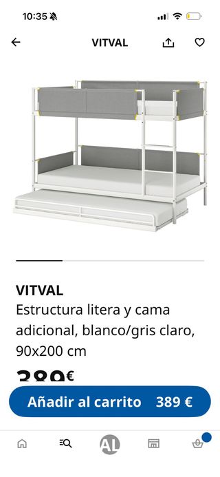 Litera Ikea Gris/Blanca
