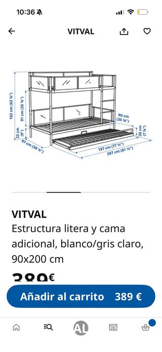 Litera Ikea Gris/Blanca