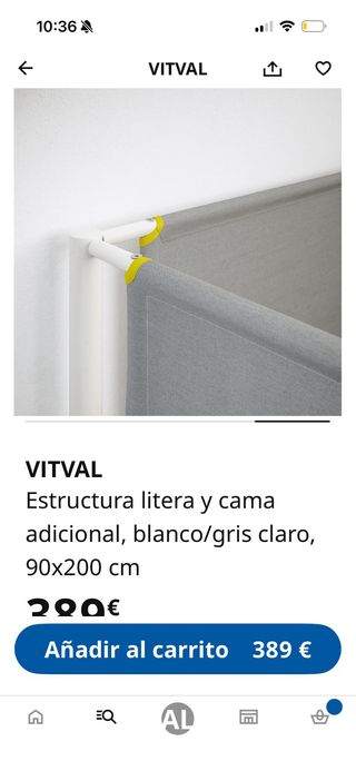 Litera Ikea Gris/Blanca