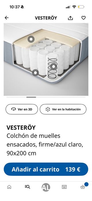 Litera Ikea Gris/Blanca