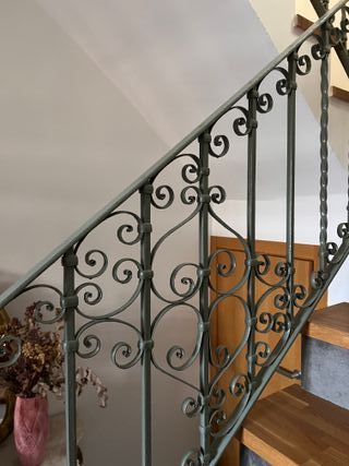 Rejas de forja antiguas para escalera (2)