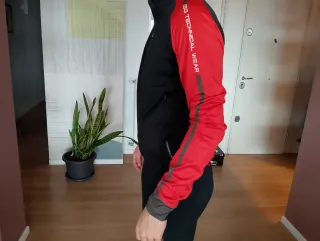 Giacca ciclismo GSG nera e rossa