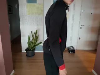 Giacca ciclismo GSG nera e rossa