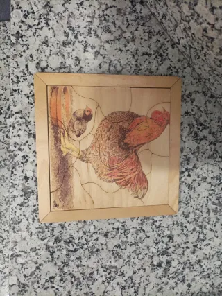 Puzzle madera infantil gallinas