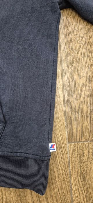 Felpa K-Way con cappuccio blu taglia L