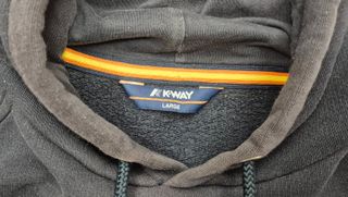 Felpa K-Way con cappuccio blu taglia L