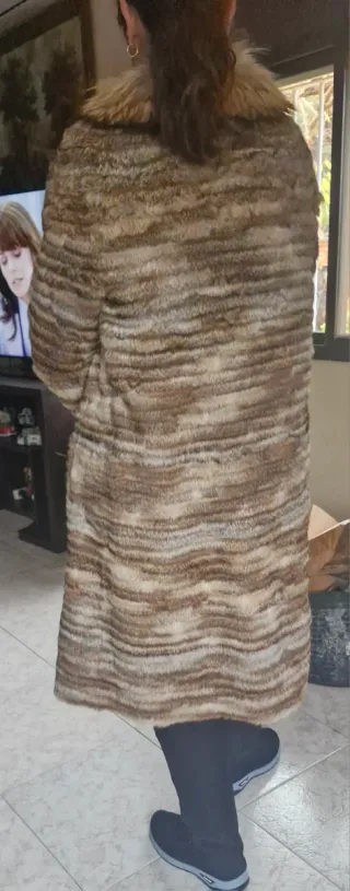 Abrigo de piel conejo civt multicolor