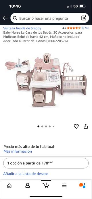 Habitación Bebé Smoby Cuna Cambiador