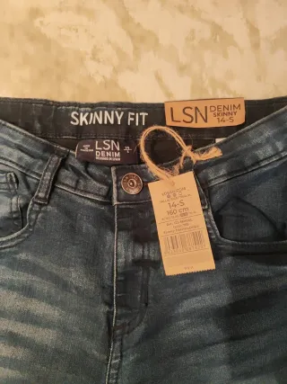 Pantalón tejano skinny LSN azul talla 14-S (160cm)