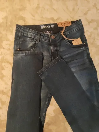Pantalón tejano skinny LSN azul talla 14-S (160cm)