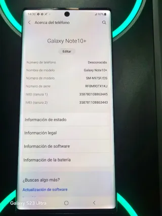 Samsung Galaxy Note10 Plus Negro