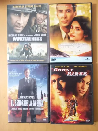 Lote 13 Películas DVD Nicolas Cage + 1 GRATIS