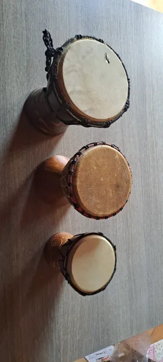 Set 3 Bonghi in legno cm 20-18-14