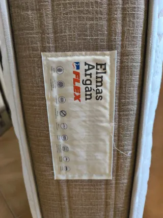 Somier 90 x 190 cm de madera y metal + colchón