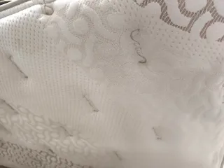 Somier 90 x 190 cm de madera y metal + colchón