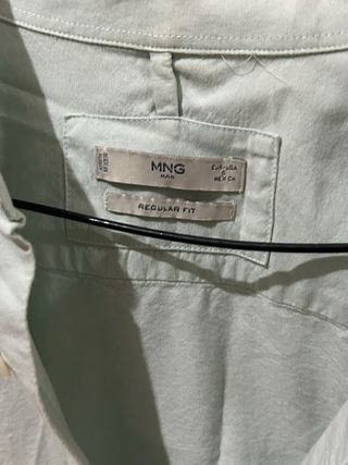 Camicia uomo Mango verde manica lunga