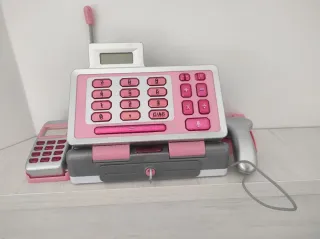 Caja Registradora Juguete Rosa y Gris