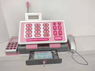 Caja Registradora Juguete Rosa y Gris