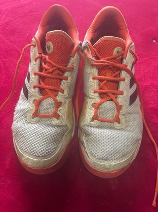 Zapatillas Adidas Talla 45-46 Beige Naranja