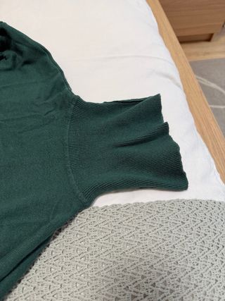 Vestido punto ONLY verde largo