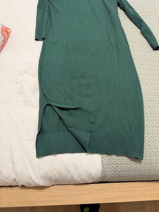 Vestido punto ONLY verde largo