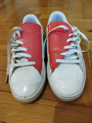 Scarpe Puma 37,5 bianche e rosse