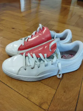 Scarpe Puma 37,5 bianche e rosse