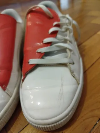 Scarpe Puma 37,5 bianche e rosse