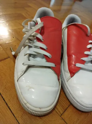 Scarpe Puma 37,5 bianche e rosse