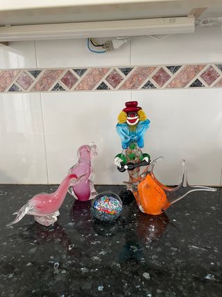 Conjunto figuras cristal Murano auténtico