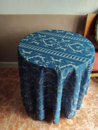 Mesa camilla redonda mármol y hierro