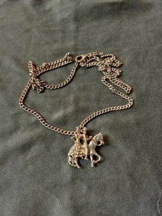 Collar Plata con Colgante Mujer a Caballo