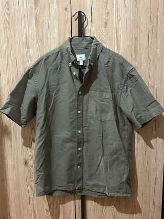 Camicia H&M verde oliva manica corta