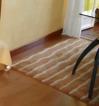 Alfombra Lana Beige y Marrón