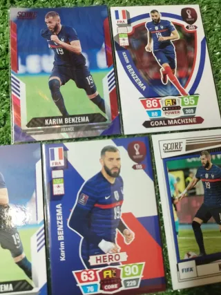 Lote 24 cards Benzema Panini Topps