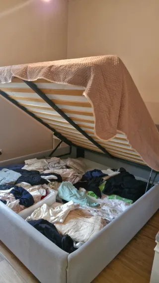 Letto matrimoniale contenitore + materasso Memo.