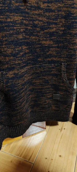 Sudadera/Jersey Hombre Marrón y Negro