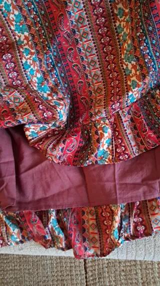 Vestido largo estampado multicolor