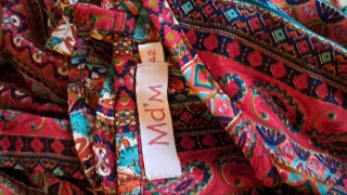 Vestido largo estampado multicolor