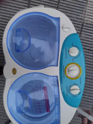 Lavadora portátil camping 2 tinas