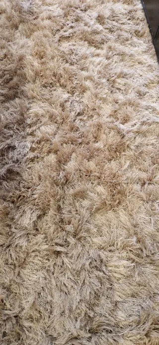 Alfombra pelo largo nueva color arena