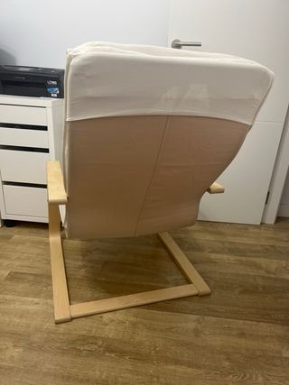Sillón Ikea Poäng blanco madera