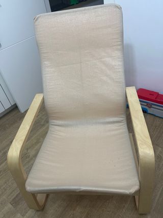 Sillón Ikea Poäng blanco madera