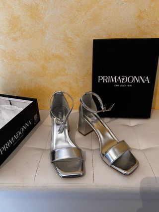 Sandali Primadonna Argento Tacco 7cm