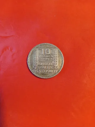 Moneda 10 Francos 1929 Plata
