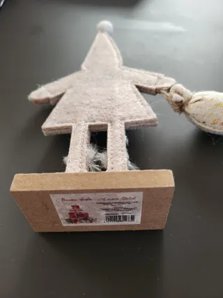 Gnomo decorativo legno e tessuto